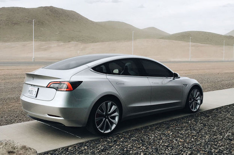 tesla model 3 rear shot