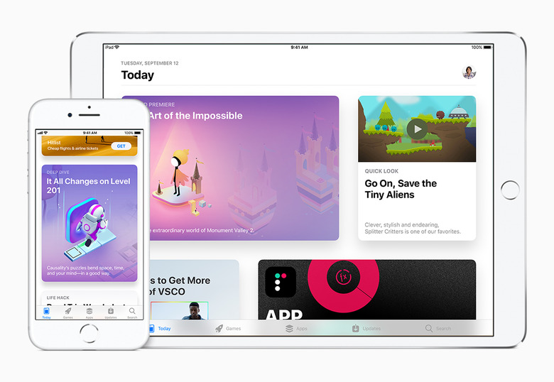 Apple's App Store running on iOS 11.