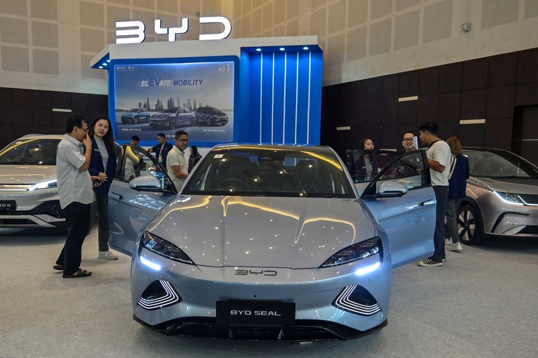 BYD car at carshow