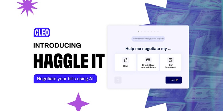 Cleo added a ChatGPT-powered Haggle It tool.