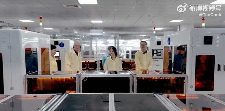 Tim Cook at Luxshare factory in China