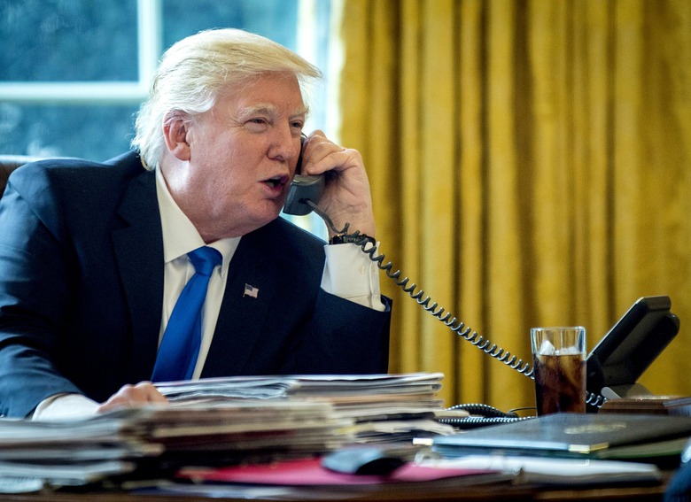 Donald Trump phone conversations with world leaders, Washington DC, USA - 28 Jan 2017