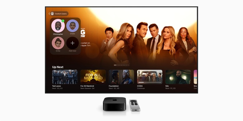Apple TV 4K running the latest tvOS 17.2 with the revamped TV app