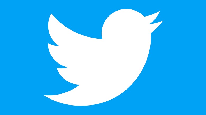 Twitter logo with blue background