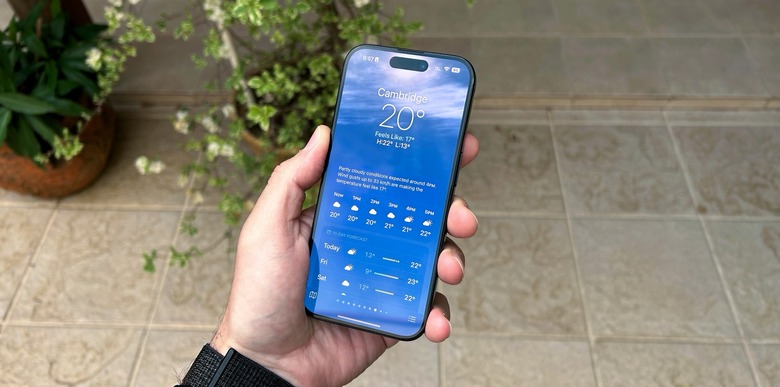 iOS 18 Weather app on iPhone 15 Pro