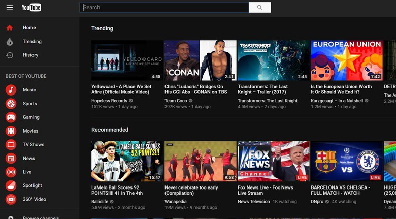 YouTube Dark Mode
