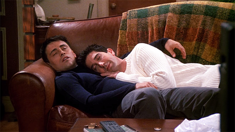 Friends Couches - Ross and Joey Nap