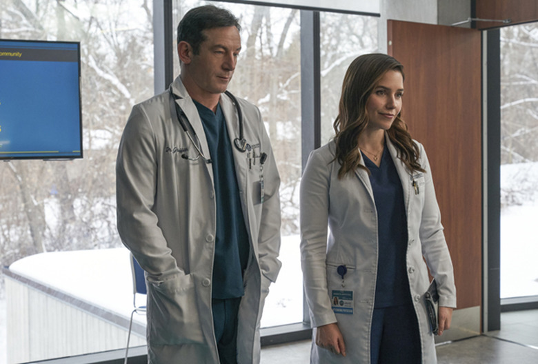 Jason Isaacs and Sophia Bush in Good Sam