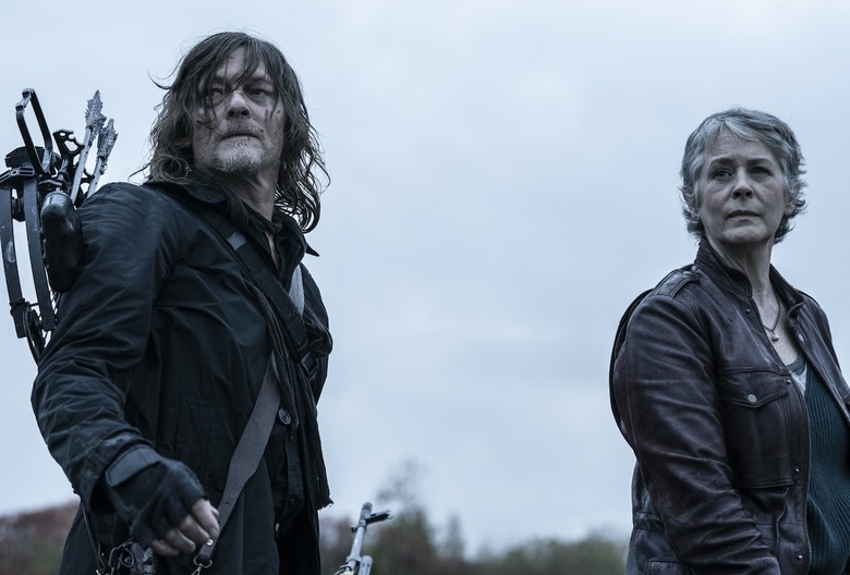 Norman Reedus as Daryl Dixon, Melissa McBride as Carol Peletier - The Walking Dead: Daryl Dixon _ Season 2, Episode 6 - Photo Credit: Stéphanie Branchu/AMC